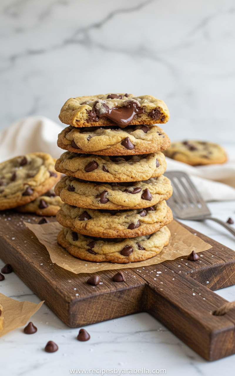 Ultimate Chocolate Chip Cookies Recipe: Soft, Chewy Perfection 1 Perfectly baked chocolate chip cookies with melted chocolate chips