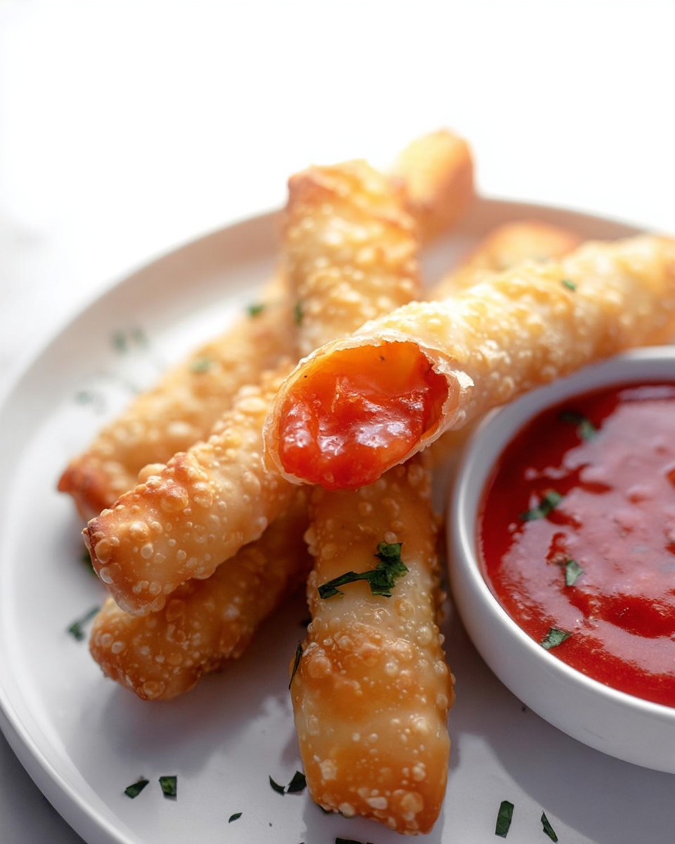 Cheesy Pepperoni Pizza Sticks Preparation