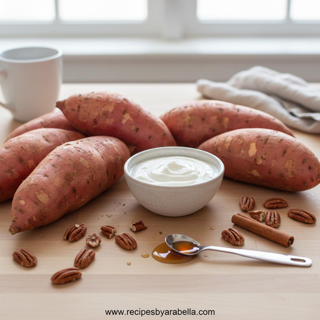 Sweet Potato Egg Breakfast: The Ultimate Healthy Morning Recipe 2 Fresh ingredients for sweet potato egg breakfast including sweet potatoes, eggs, and vegetables