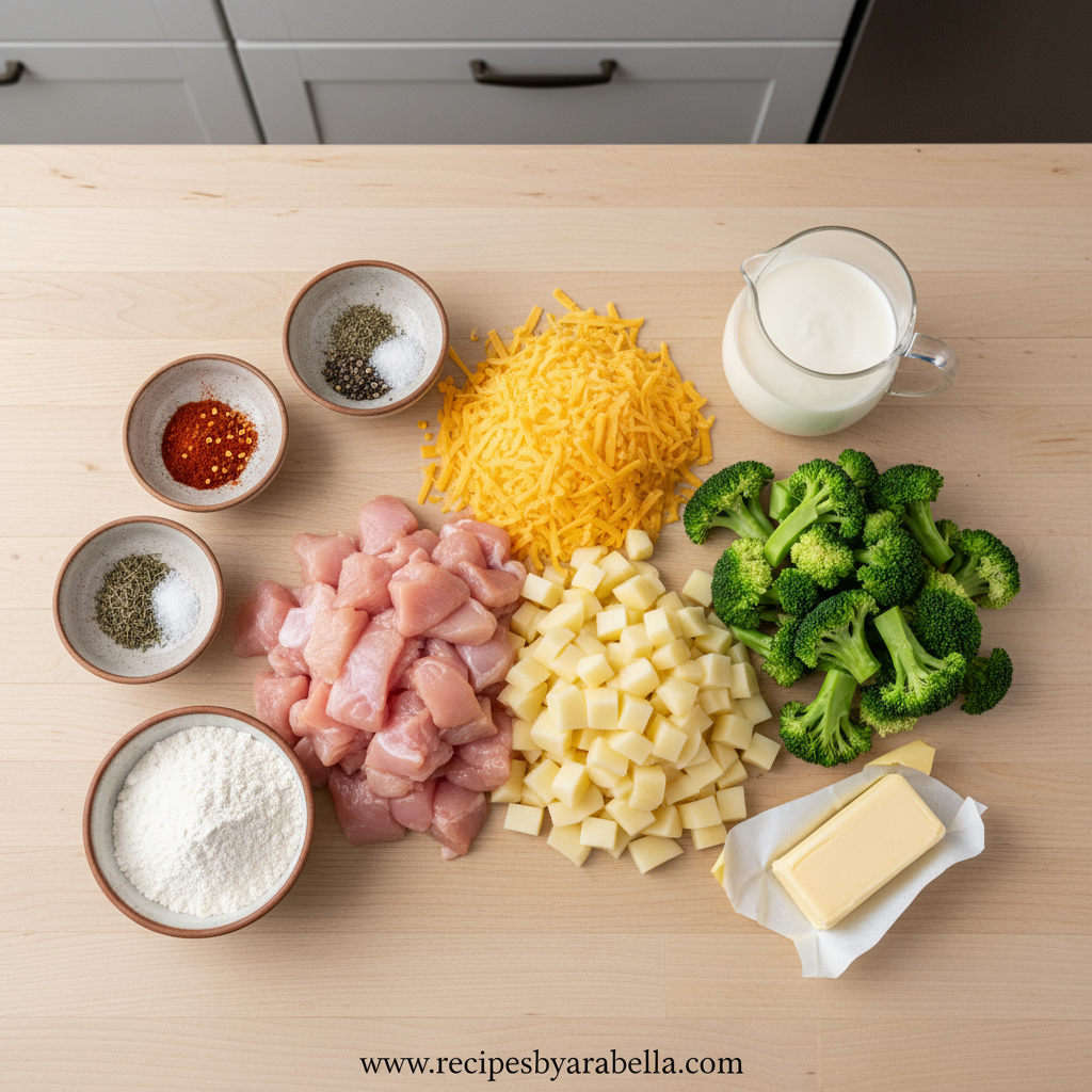 Ultimate Cheesy Chicken Potato Broccoli Casserole - Easy One Dish Family Dinner 2 Ingredients for chicken potato broccoli casserole