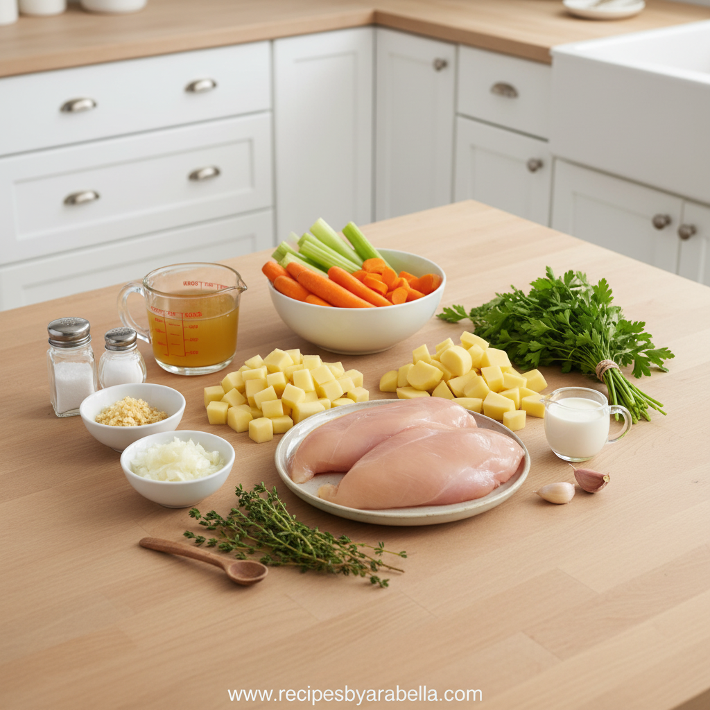 Creamy Chicken Potato Soup - Easy One Pot Comfort Food Recipe 2 Ingredients for creamy chicken potato soup