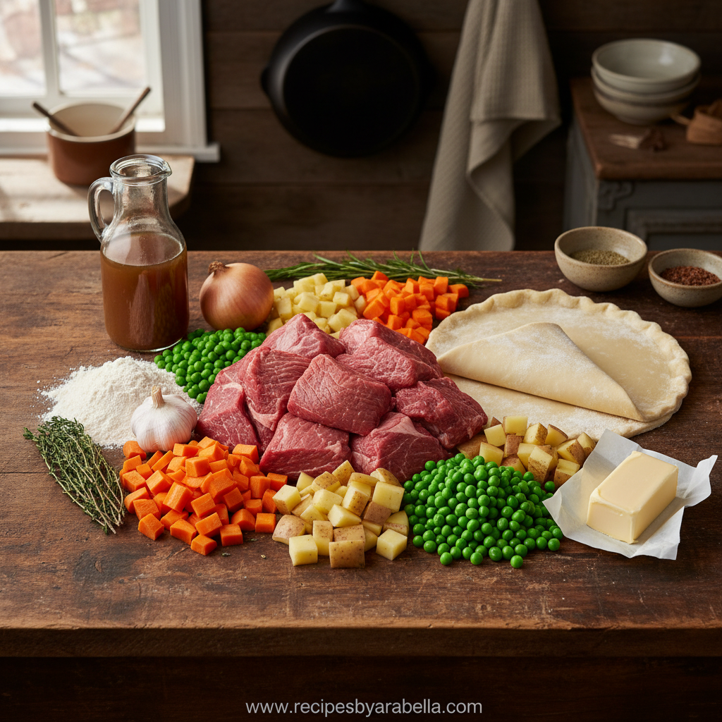 Timeless Classic Beef Pot Pie - Authentic Golden Crust Recipe 2 Ingredients for classic beef pot pie