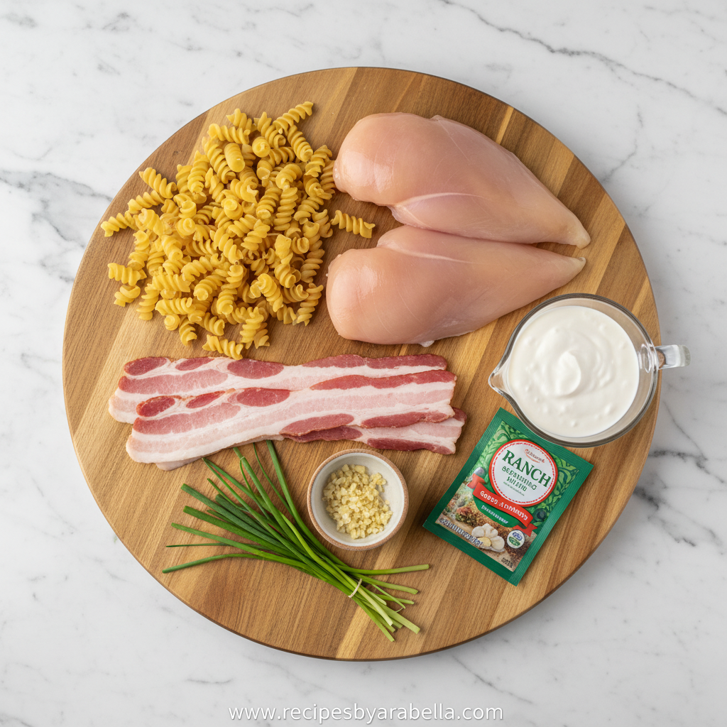 Creamy Chicken Turkey Ham Ranch Pasta - Ultimate Comfort Food Dinner 2 Ingredients for creamy chicken turkey ham ranch pasta