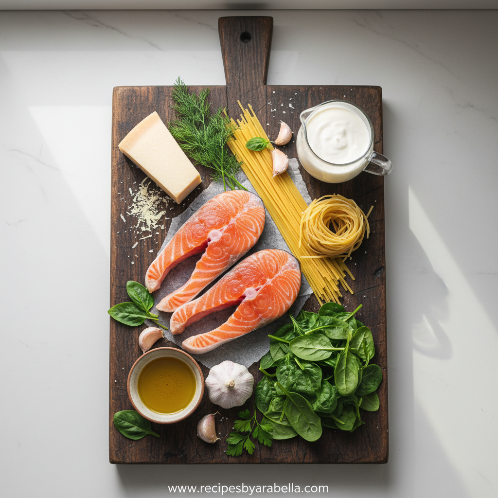 Ultimate Creamy Salmon Pasta Recipe - Easy 30-Minute Weeknight Dinner 2 Ingredients for creamy salmon pasta