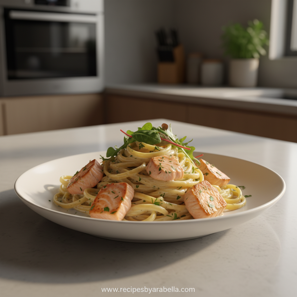 creamy-salmon-pasta-with-mixed-greens_feature