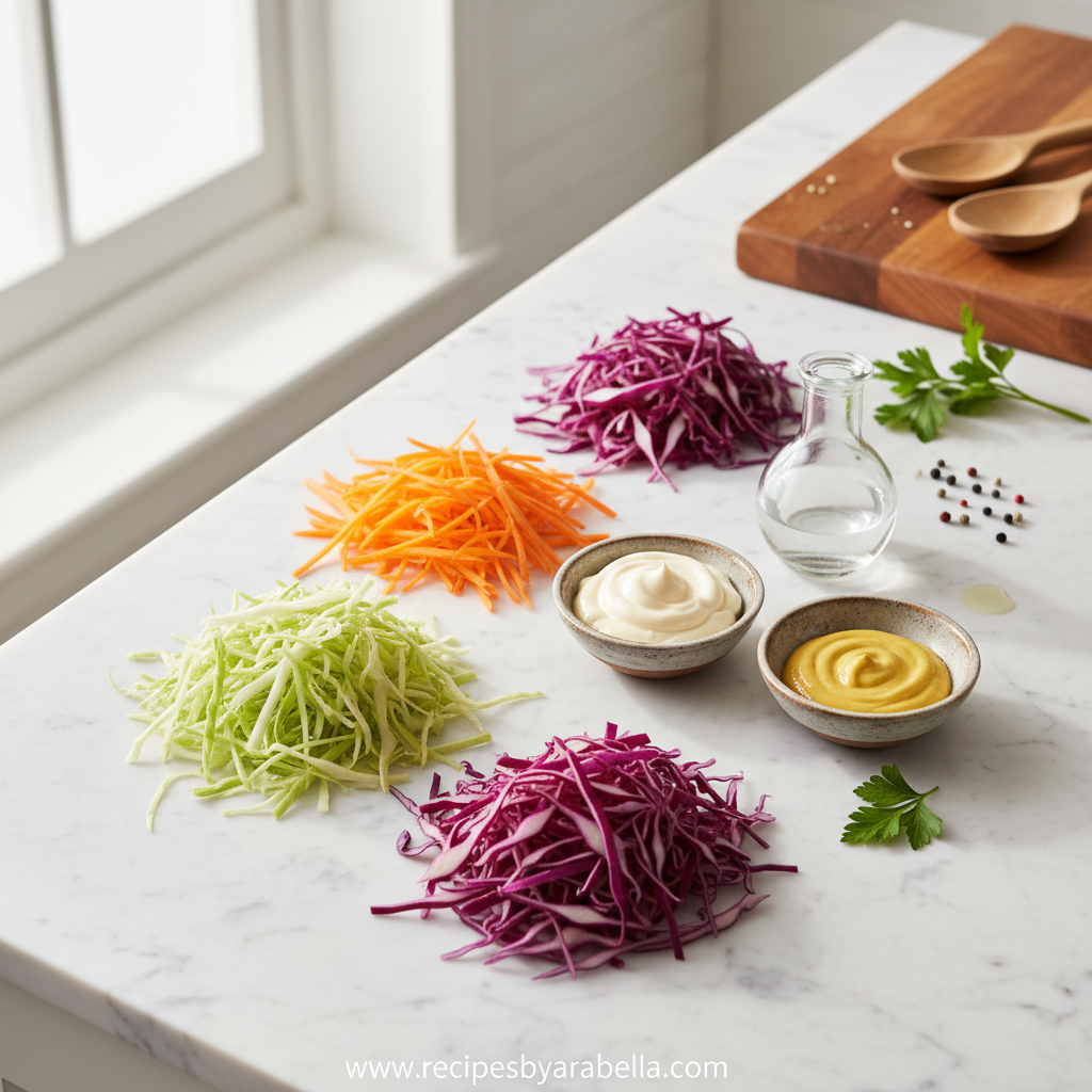 Ingredients for Gordon Ramsay coleslaw recipe