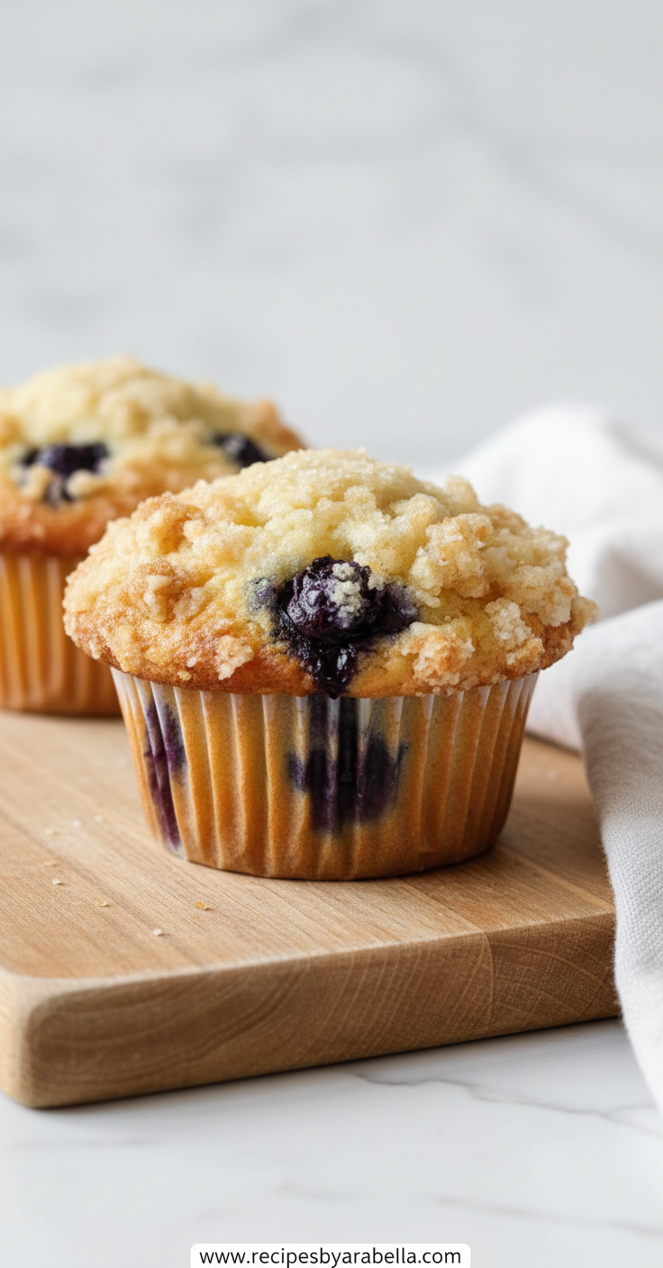 Moist Fluffy Bakery Blueberry Muffins - Ultimate Recipe Guide 1 Golden brown bakery-style blueberry muffins with tall domes and juicy berries