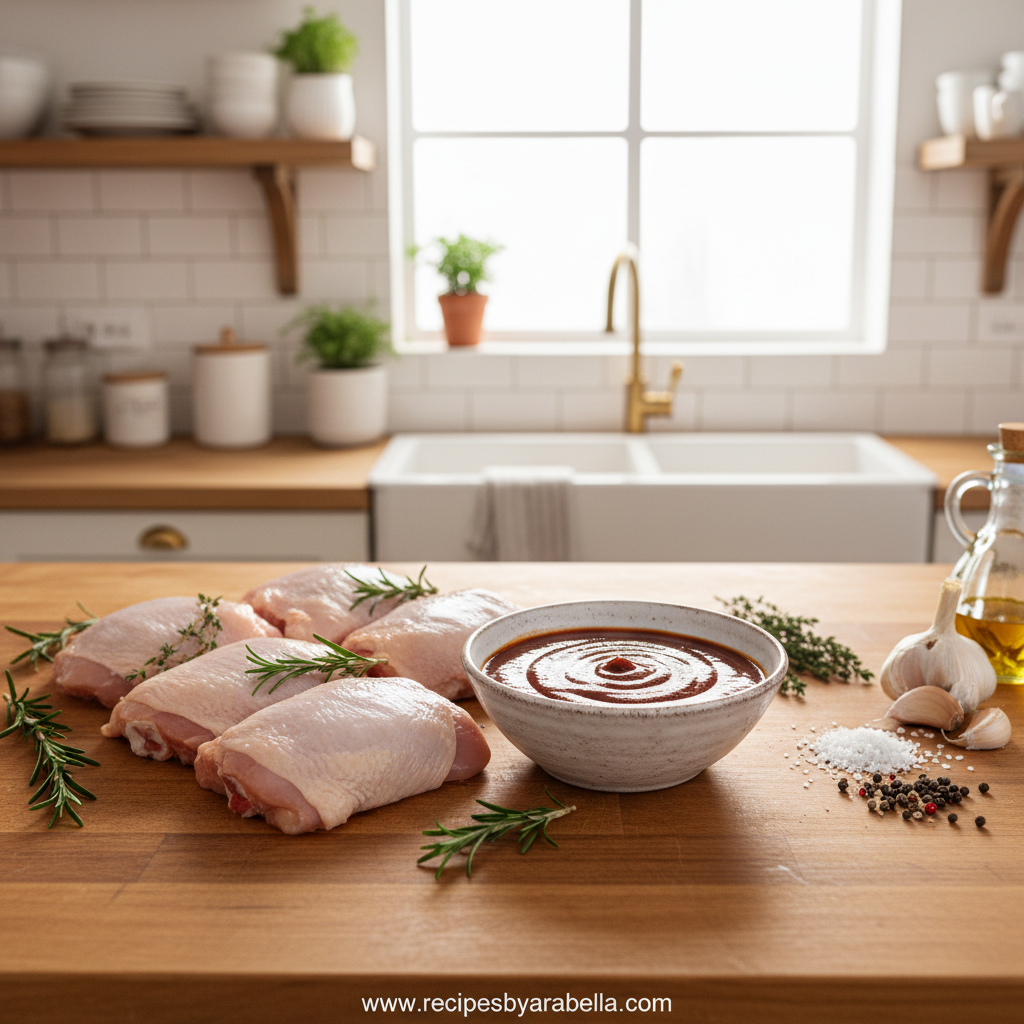 Simple ingredients for two ingredient BBQ chicken