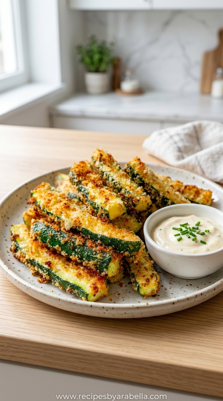 Crispy Vegan Air Fryer Zucchini Fries - Eggless & Gluten Free Recipe 7 air-fried-zucchini-fries-recipe---vegan-air-fryer-zucchini-fries_feature