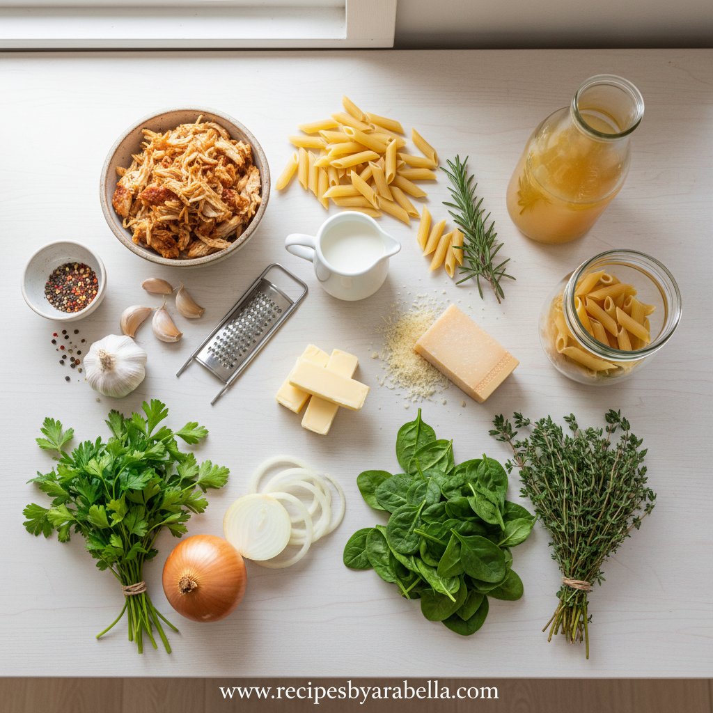 Irresistible Creamy Rotisserie Chicken Pasta - Easy Weeknight Dinner Recipe 2 Ingredients for creamy chicken pasta