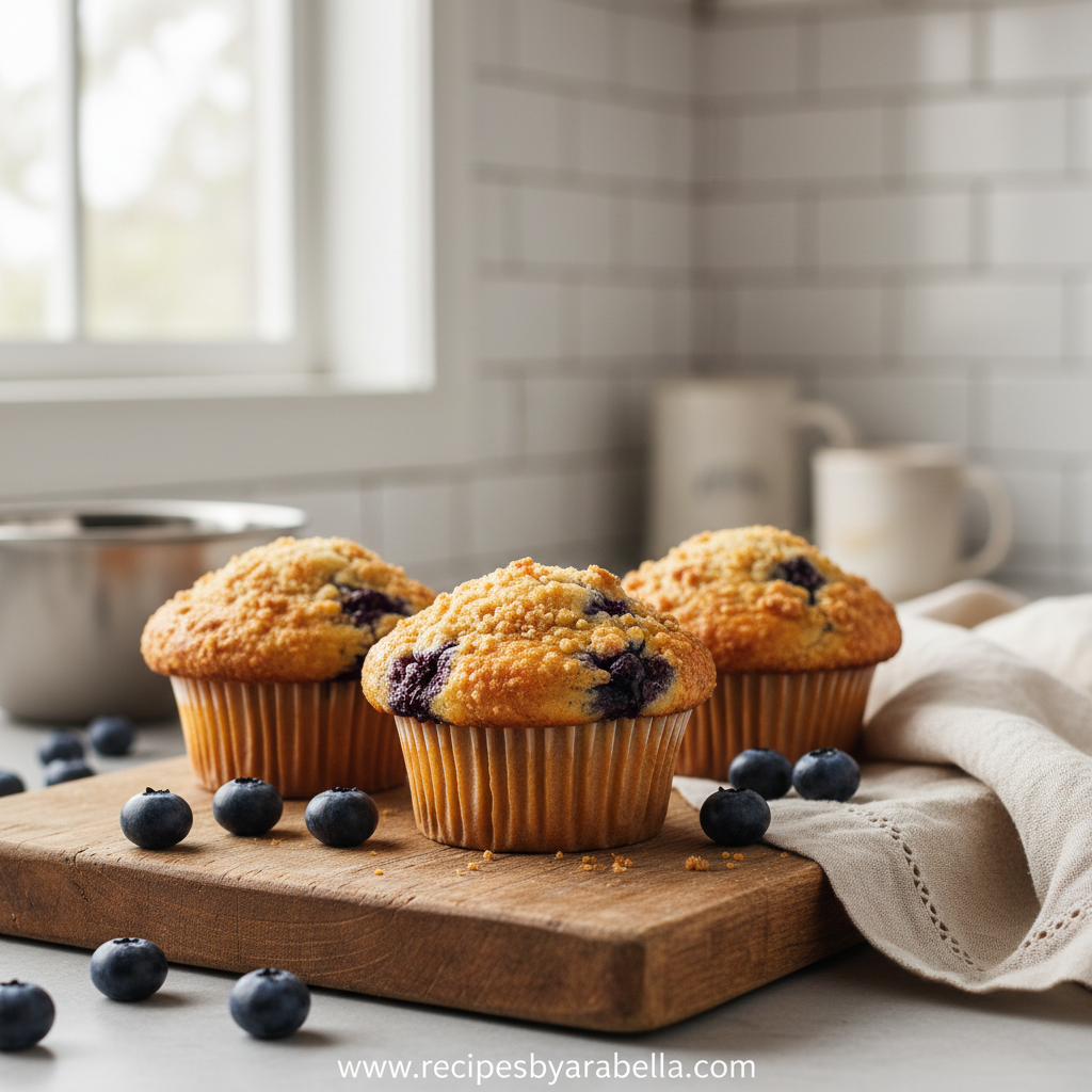 Irresistible Blueberry Crumble Muffins – Bakery Style Recipe 1 Blueberry muffins with crumble topping