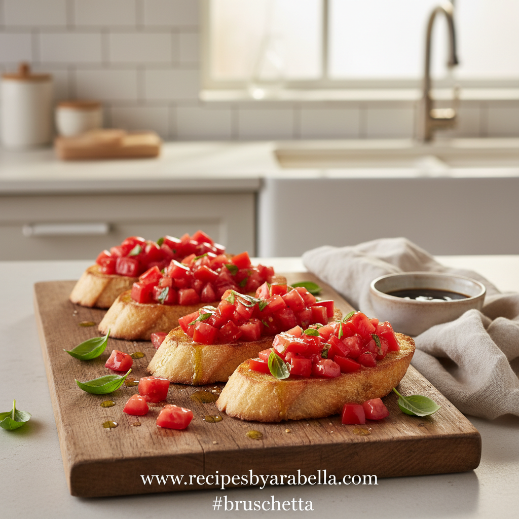 Classic Italian Bruschetta: A Fresh and Easy Tomato Basil Appetizer 1 Classic Italian Bruschetta with Tomatoes and Basil