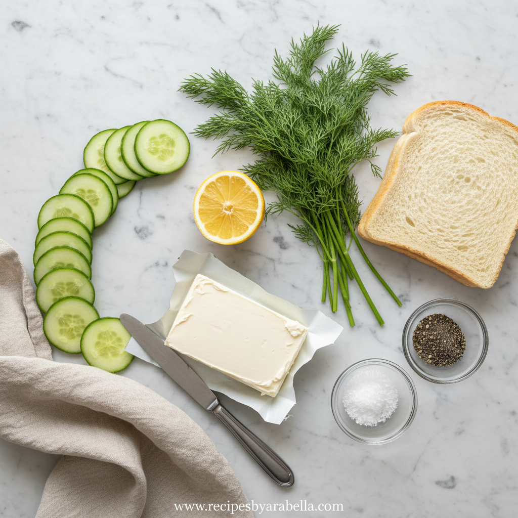 Classic Cucumber Sandwich: A Fresh and Elegant Tea Time Treat 2 Ingredients for cucumber sandwich