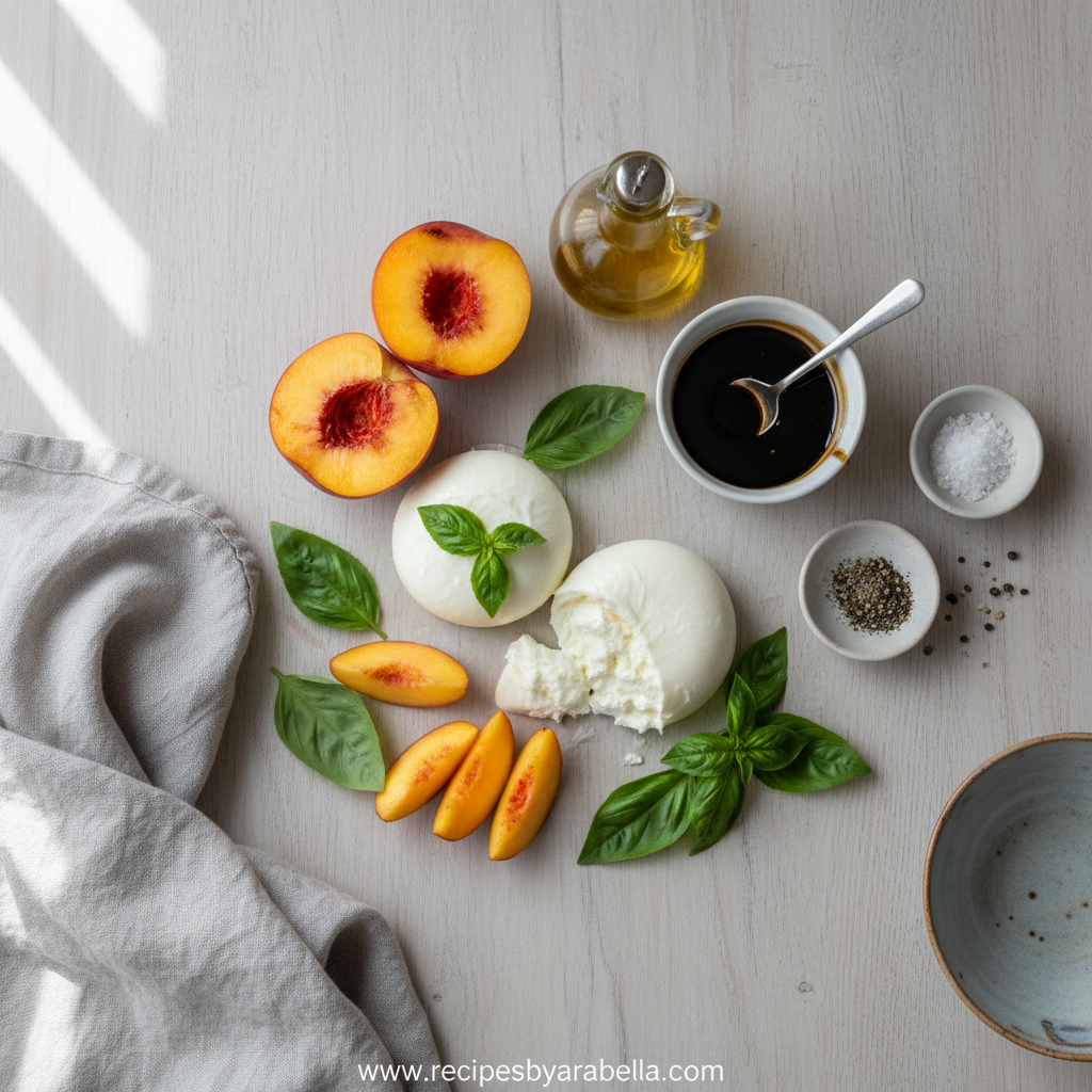 Fresh Grilled Peach Burrata Salad: A Sweet & Savory Summer Delight 2 Ingredients for Fresh Grilled Peach Burrata Salad