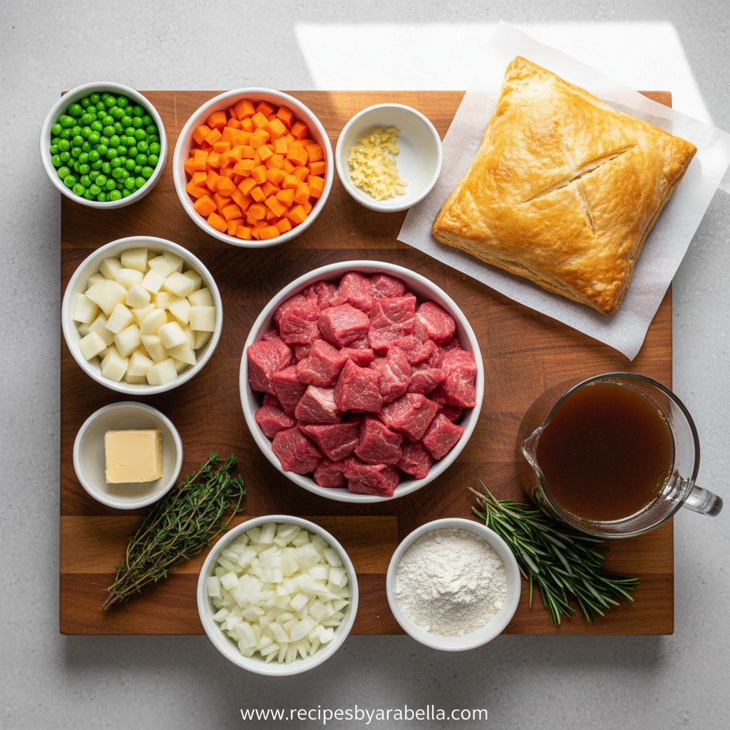 Perfect Beef Pot Pie Recipe – Ultimate Comfort Food with Flaky Golden Crust 2 Ingredients for Beef Pot Pie