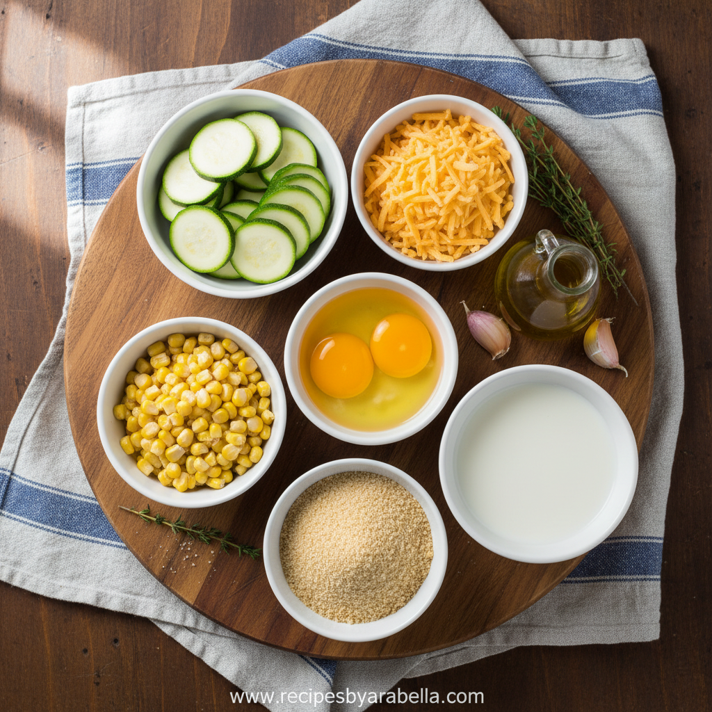 Heavenly Baked Zucchini and Corn Casserole: A Cheesy Summer Delight 2 Ingredients for Baked Zucchini and Corn Casserole