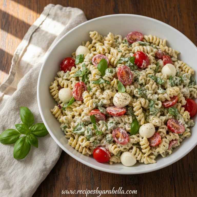 Creamy Caprese Pasta Salad: A Fresh and Easy Summer Recipe 7 creamy-caprese-pasta-salad--simple-dinner-for-a-crowd--fresh-summer-dinner-recipes_feature