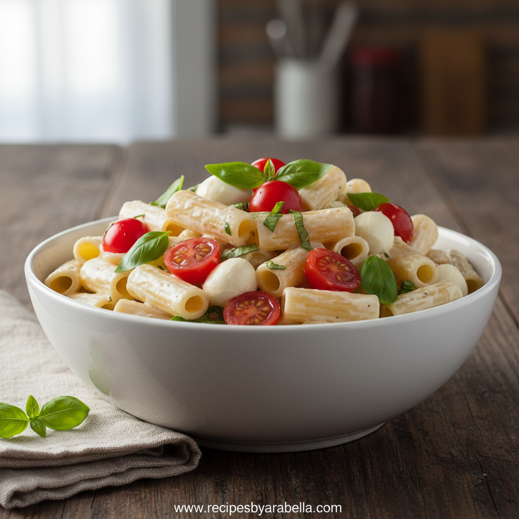 Easy Creamy Caprese Pasta Salad: Your Summer Go-To Meal 13 easy-creamy-caprese-pasta-salad-recipe-that-will-be-your-summer-go-to-meal_feature