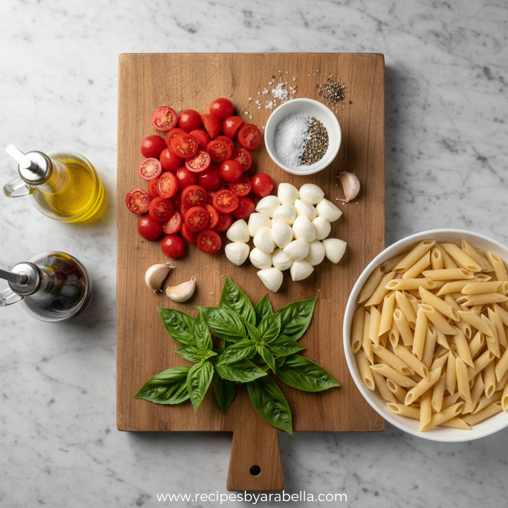 The Best Caprese Pasta Salad: A Fresh and Easy Summer Recipe 2 Ingredients for Caprese pasta salad